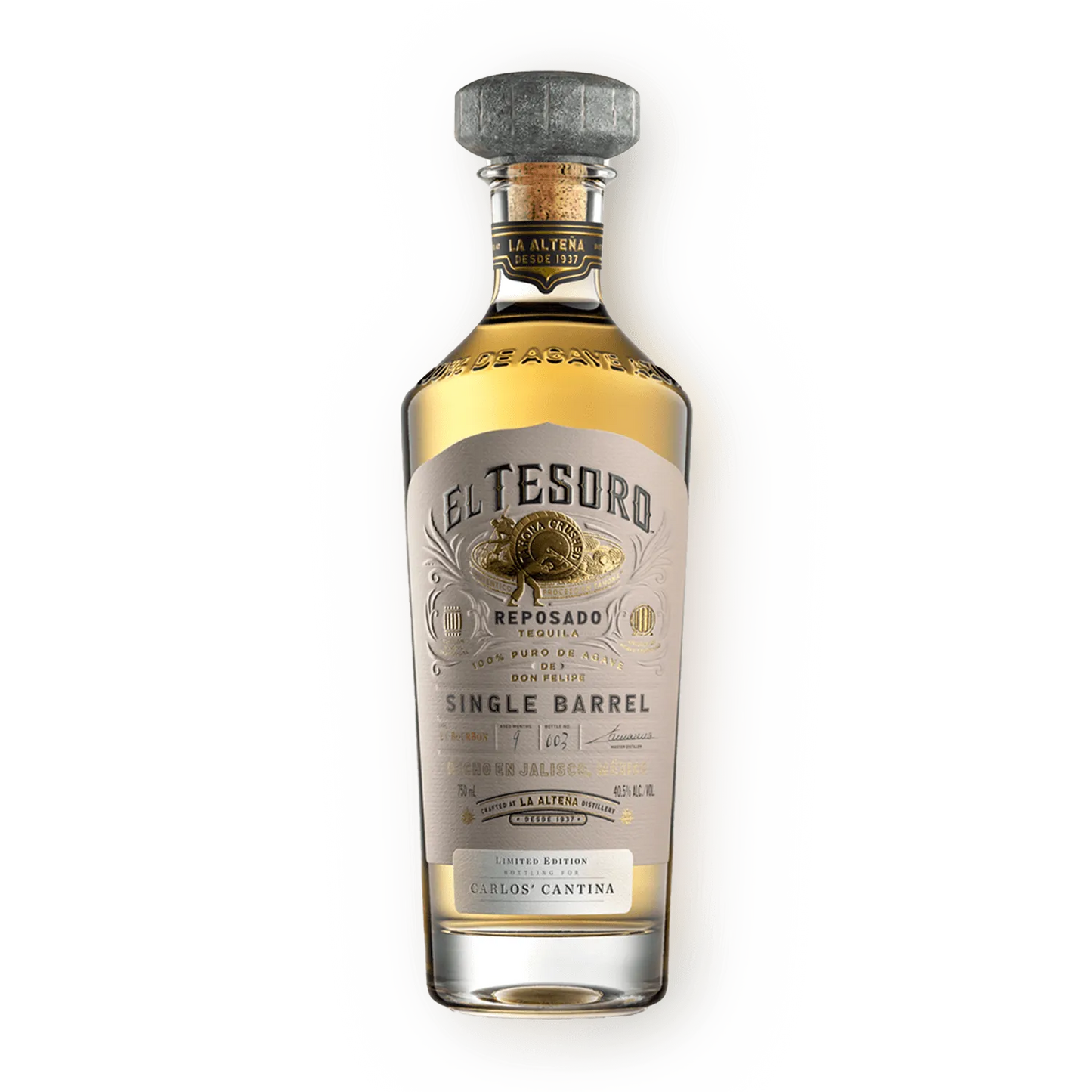 El Tesoro Reposado Single Barrel Limited Edition Tequila Hombre Barrel Select 750 ML